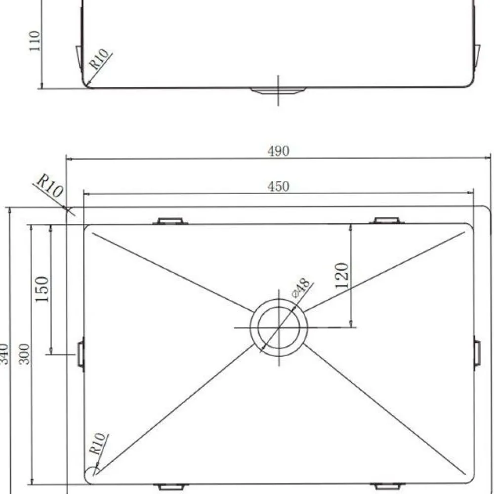 Pesuallas Low PVD, 450x340mm, pop-up-pohjaventtiilillä, eri värejä*Lavabo