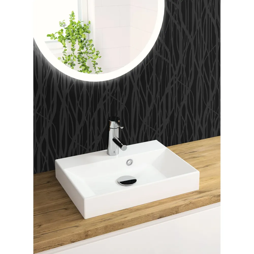 Discount Pesuallas Ranta, 500x360 mm, valkoinen Pesualtaat Tason Päälle