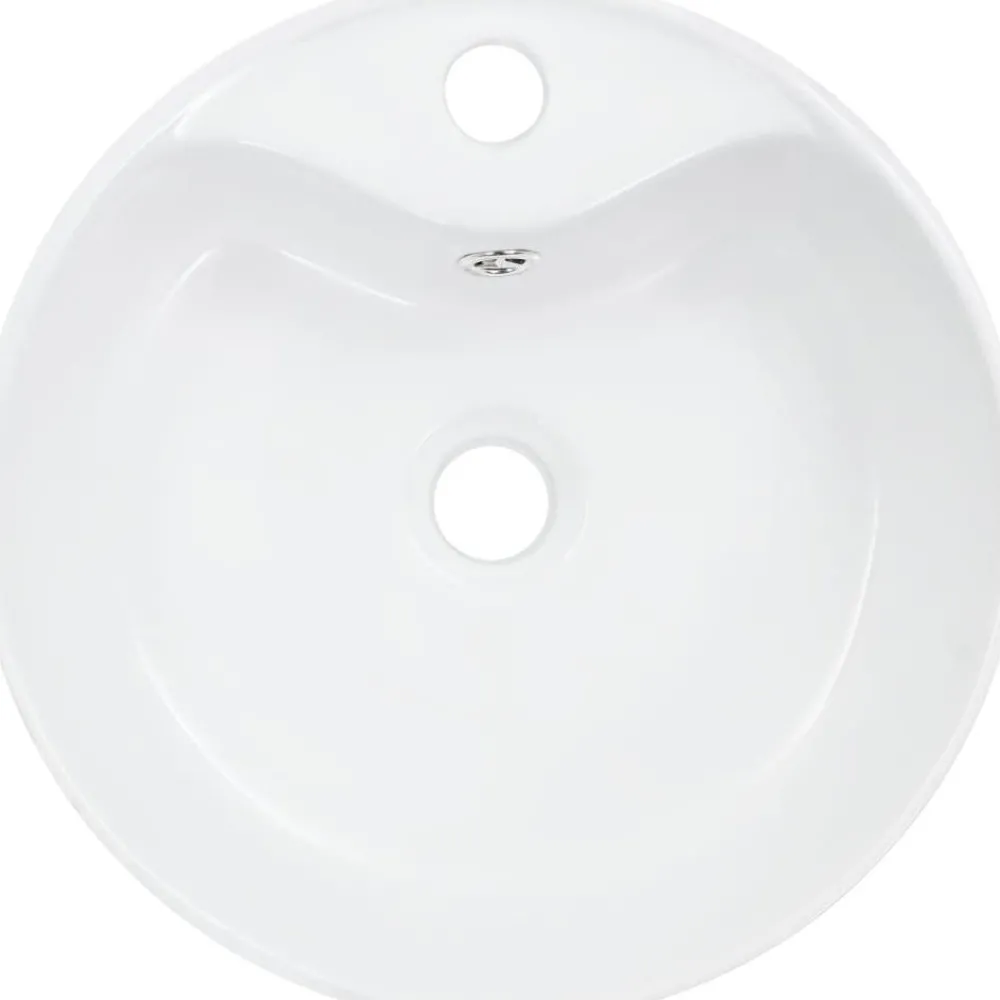 Pesuallas ylivuodolla 36x13 cm keraaminen valkoinen*FinePRICE Sale