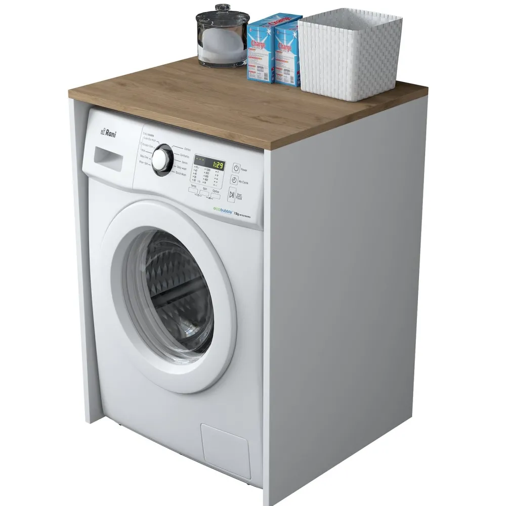 Pesukonekaappi KD103, pähkinäpuu/valkoinen*Linento Furniture Discount