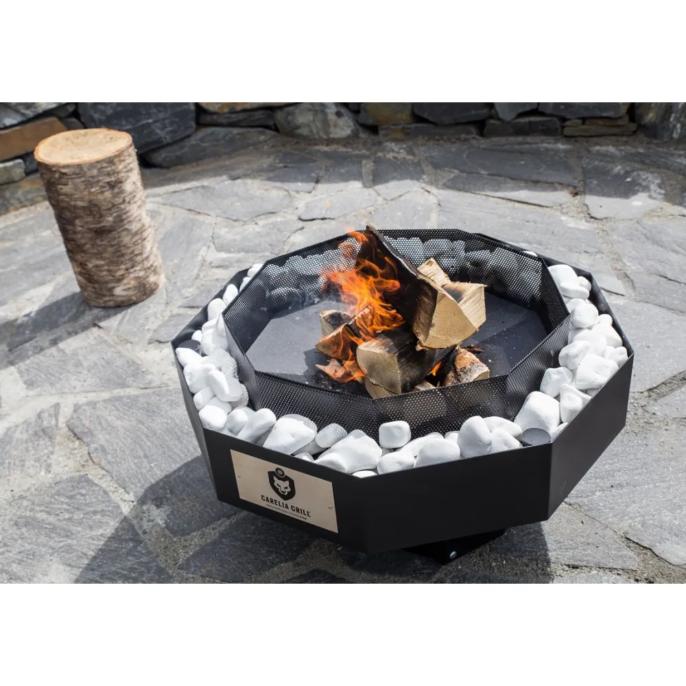 Hot Pihagrilli ® 9K-80 Deco sis.koristekivet musta Pihagrillit