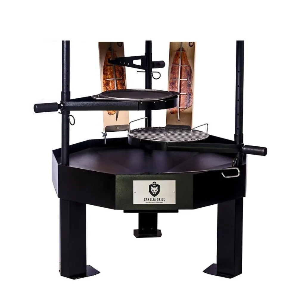 Pihagrilli ® 9K-100 matala ilman huuvaa musta*Carelia Grill New