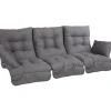 Pihakeinun pehmuste ROMA 108x56xK10 cm, tummanharmaa, 3-osainen*Home4you Clearance