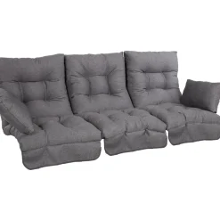 Pihakeinun pehmuste ROMA 108x56xK10 cm, tummanharmaa, 3-osainen*Home4you Clearance