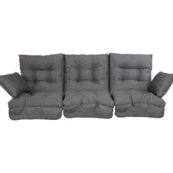 Pihakeinun pehmuste ROMA 108x56xK10 cm, tummanharmaa, 3-osainen*Home4you Clearance