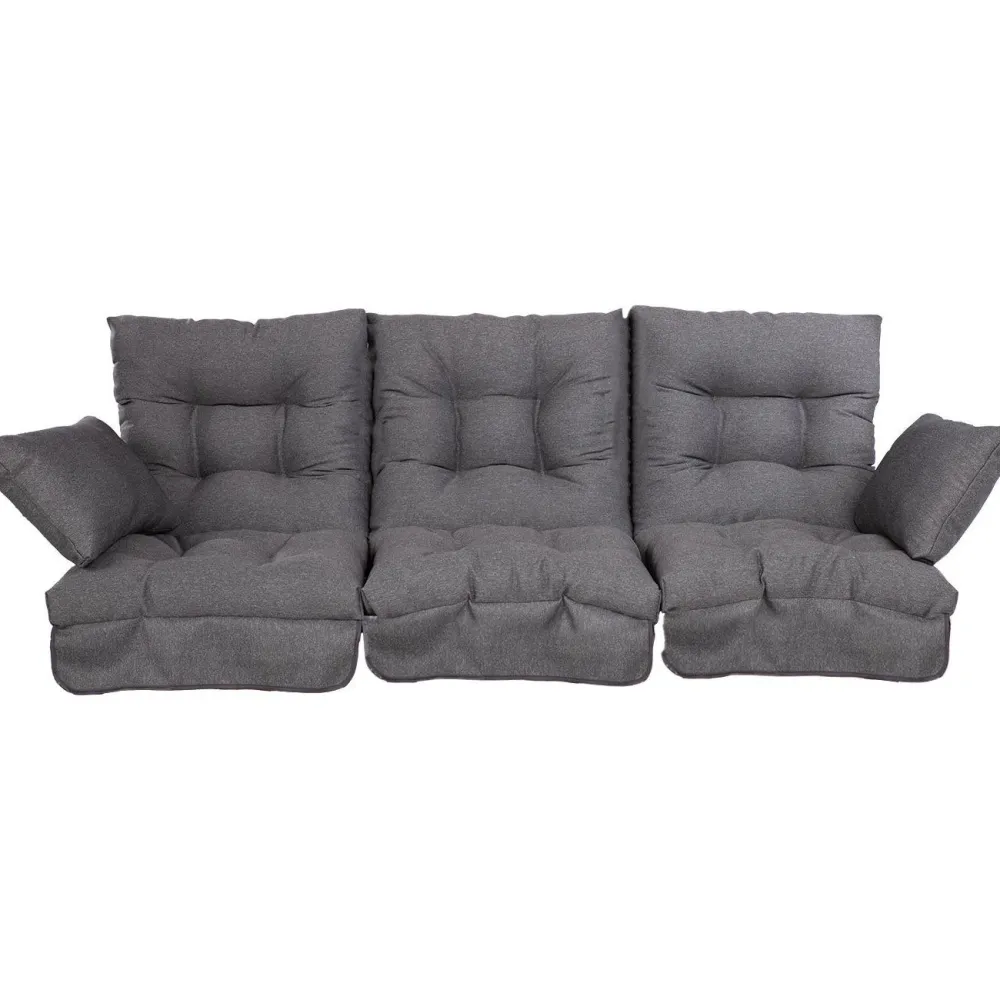 Pihakeinun pehmuste ROMA 108x56xK10 cm, tummanharmaa, 3-osainen*Home4you Clearance