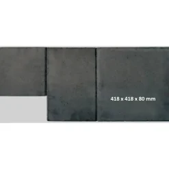 Hot Pihakivi Lakka Roomalainen kivi 80 418x418x80 mm musta Betonikivet