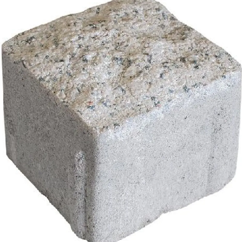 Pihakivi Artik-noppa, 92x92x80mm, profiloitu, hienopesty, vaaleanharmaa*Rudus Discount