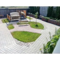 Online Pihakivi Kartanolaatta 60 278x278x60 mm sileä harmaa Betonilaatat