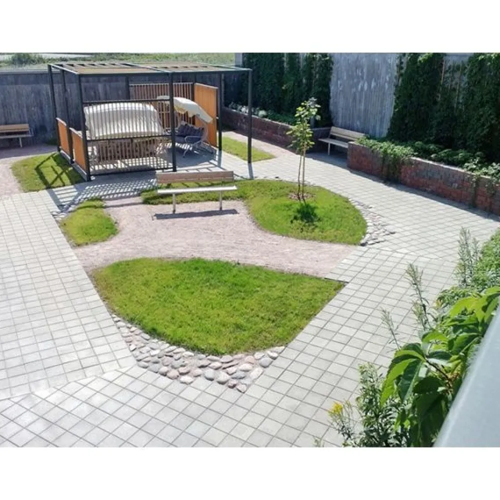 Online Pihakivi Kartanolaatta 60 278x278x60 mm sileä harmaa Betonilaatat