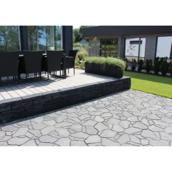 Pihakivi Luotokivi 336x246x80 mm profiloitu mustaharmaa*Rudus Clearance