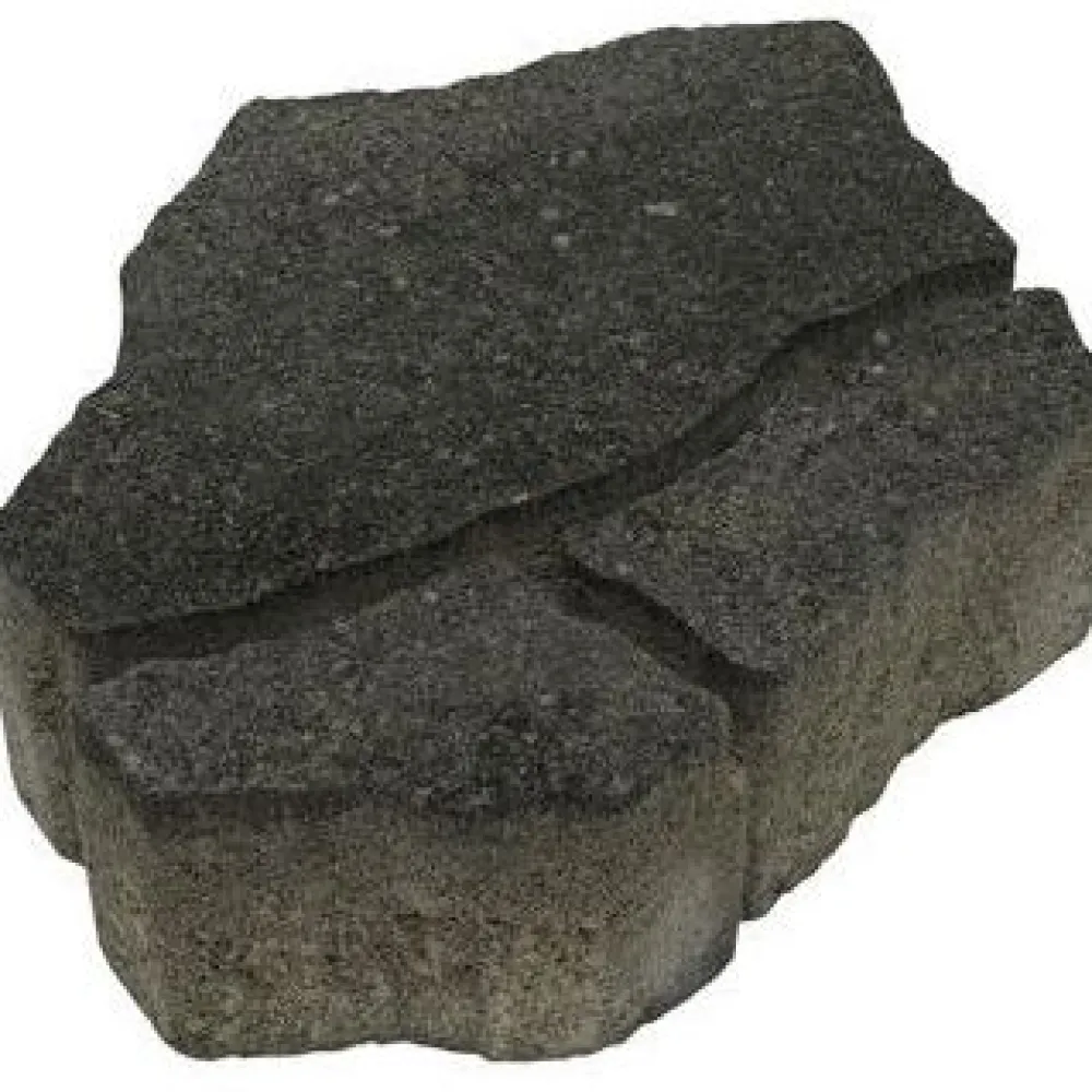 Pihakivi Luotokivi 336x246x80 mm profiloitu mustaharmaa*Rudus Clearance