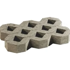 Clearance Pihakivi Reikälaatta 598x398x80 mm sileä harmaa Betonikivet|Muut Pihakivet Ja Tarvikkeet