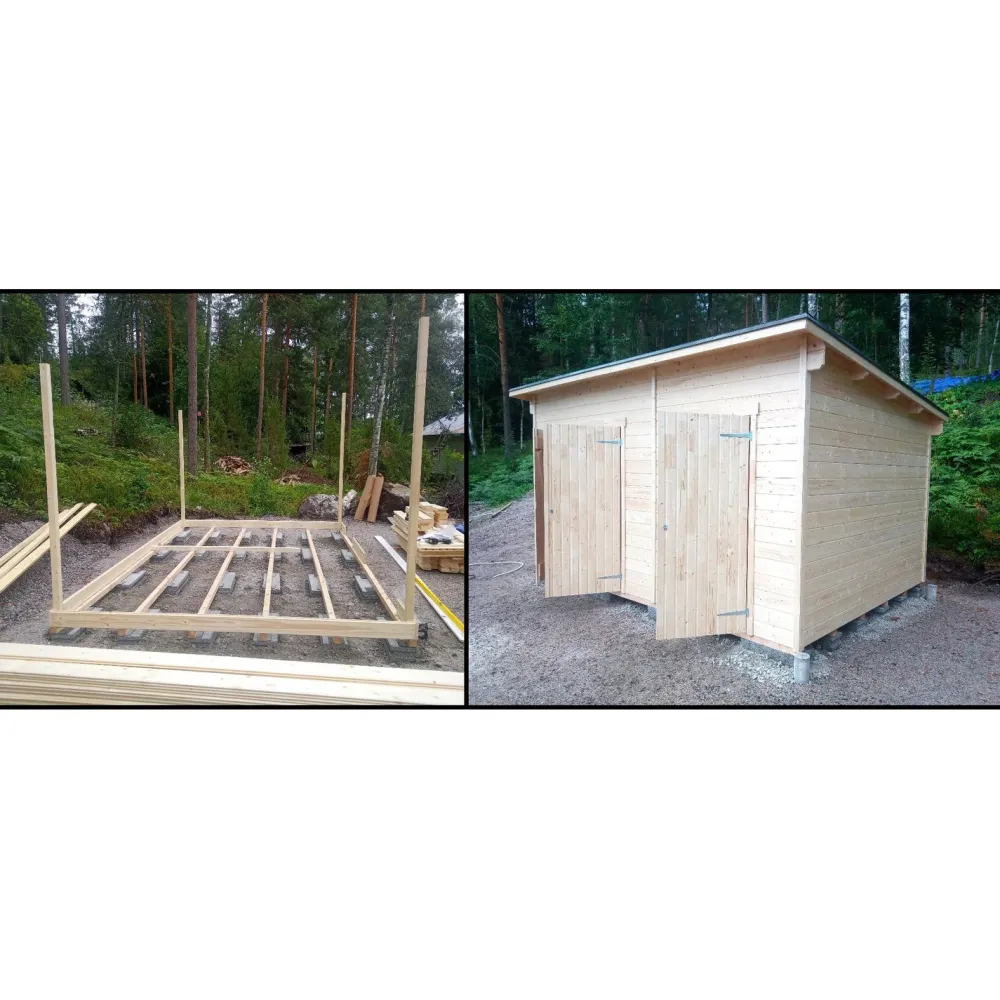 Outlet Piharakennuksen asennus 10-13,9 m2 kokoisille rakennuksille Leikkimökit