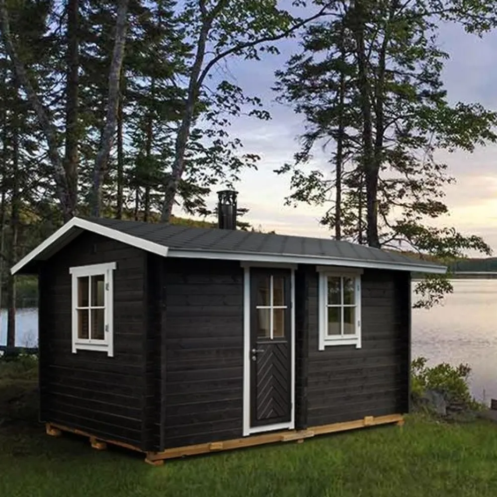 Outlet Pihasauna Kuutsalo, 8.7m², puuvalmis Saunamökit