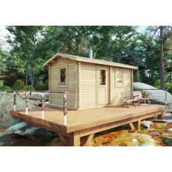 Outlet Pihasauna Kuutsalo, 8.7m², puuvalmis Saunamökit