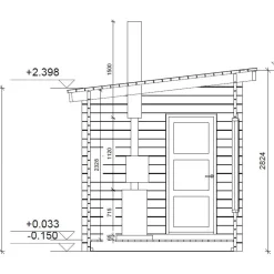 New Pihasauna Ylläs, 11.2m², pulpettikattoinen Saunamökit
