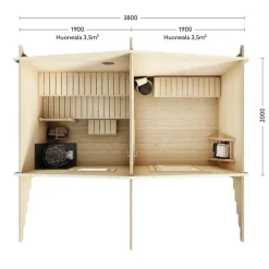Sale Pihasauna 10 Kulovesi 7,6 m² Pihasaunat Ilman Rakennuslupaa|Saunamökit