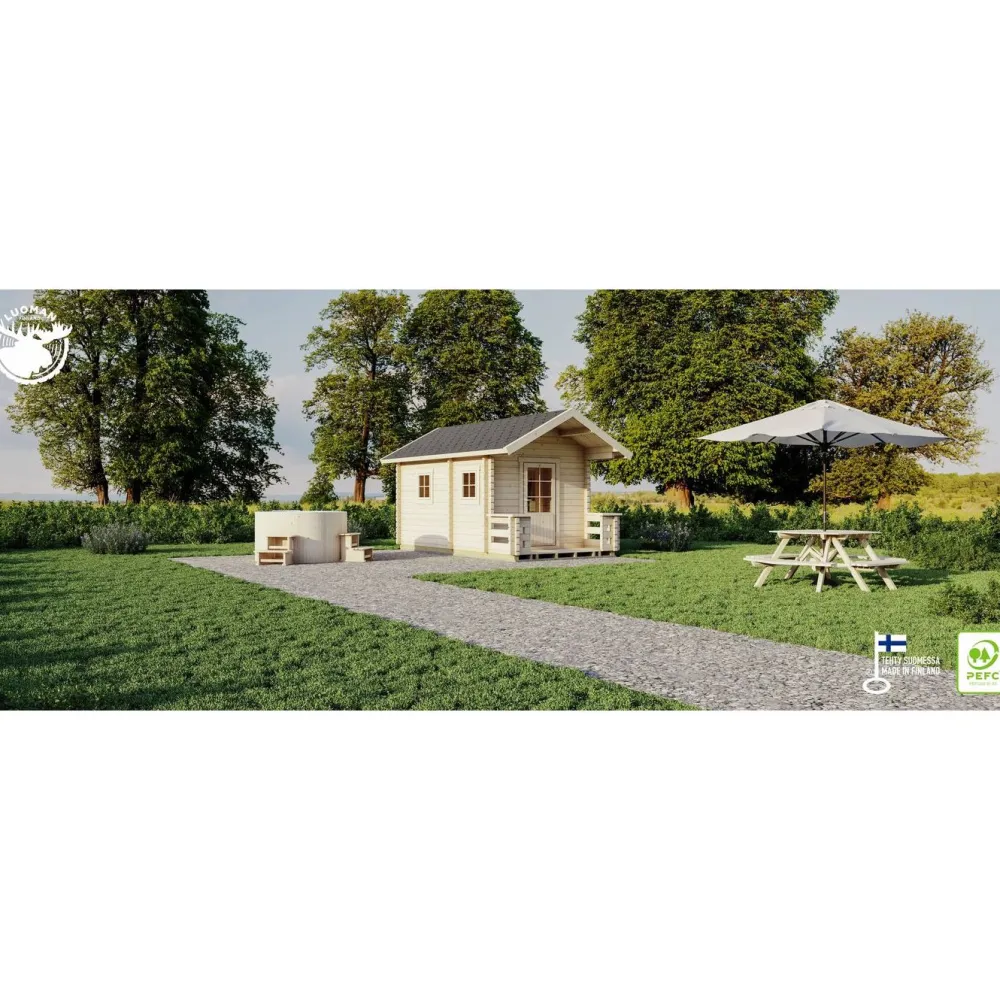 Online Pihasauna 7-5 Tiira 10,3 + 2,3 m² Saunamökit