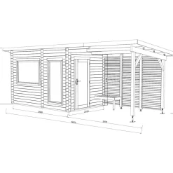 Pihasauna Sanna 6,8+5,9 m²*Palmako Discount