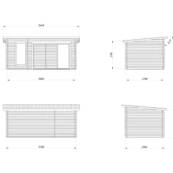 Hot Pihasauna Sanna, sis.liukuovet 12,8 m² Pihasaunat Ilman Rakennuslupaa