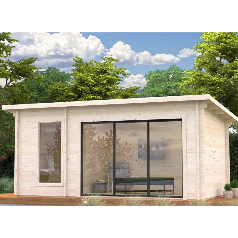 Pihasauna Sanna, sis. tuplalasilla liukuovet 12,8 m²*Palmako Best