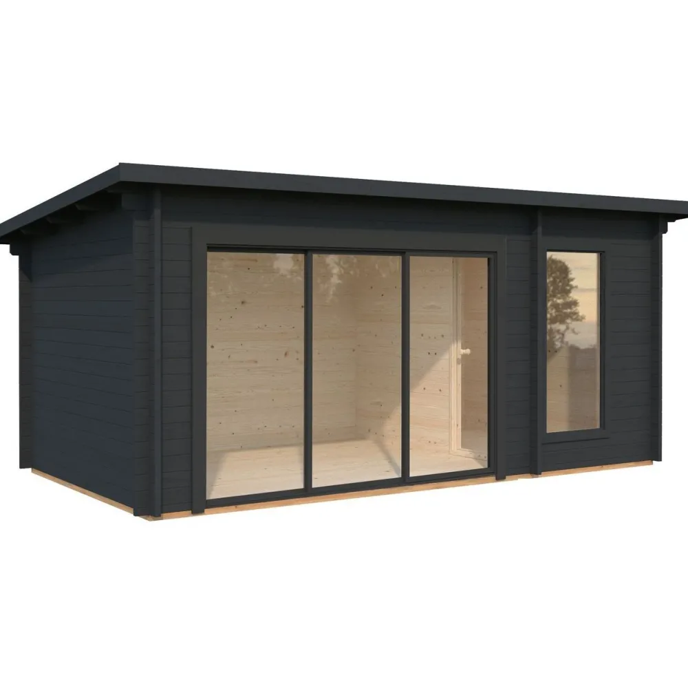 Pihasauna Sanna, sis. tuplalasilla liukuovet 12,8 m²*Palmako Best