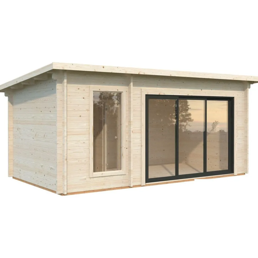 Pihasauna Sanna, sis. tuplalasilla liukuovet 12,8 m²*Palmako Best