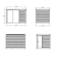 Pihasauna Sarah 3,8+2,1 m2 Pihasaunat Ilman Rakennuslupaa
