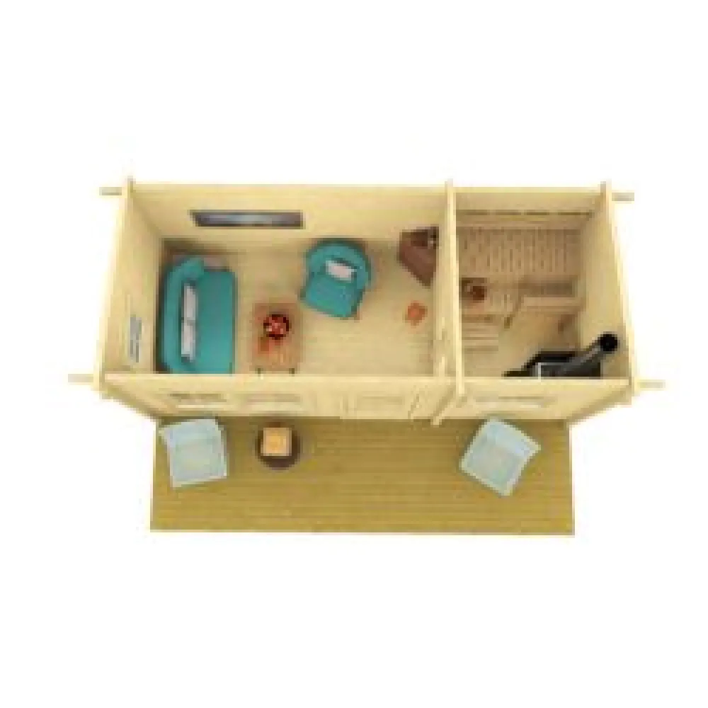 Discount Pihasauna Moderni 19, 13m² Pihasaunat Ilman Rakennuslupaa