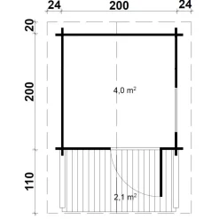 Pihasauna Niklas 6.2m² Pihasaunat Ilman Rakennuslupaa