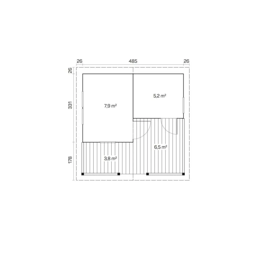 Pihasauna Otto, 23.4m²*Tene New