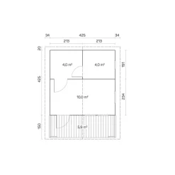 Pihasauna Pekka 23.9m²*Tene New
