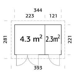 New Pihavaja Kalle 6,6 m² Puutarhavajat|Piharakennukset Ilman Rakennuslupaa