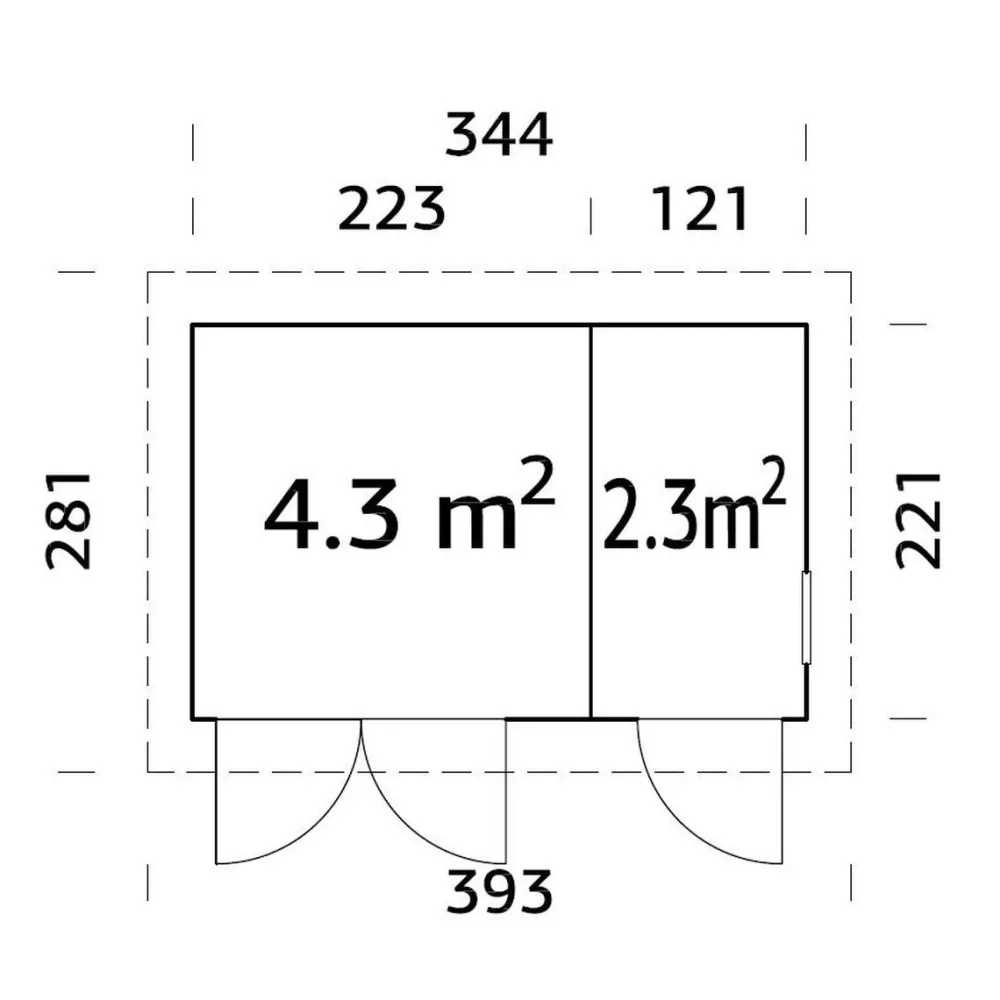 New Pihavaja Kalle 6,6 m² Puutarhavajat|Piharakennukset Ilman Rakennuslupaa