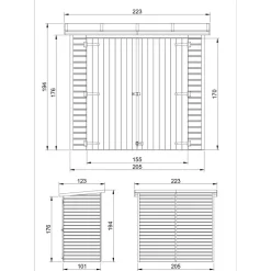 New Pihavaja M348, 2.07m² Puutarhavajat|Pihavarastot Ilman Rakennuslupaa