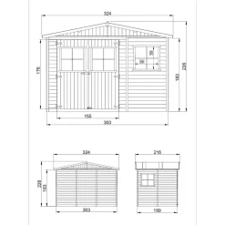 Pihavaja M334-M337, eri vaihtoehtoja*Timbela Outlet