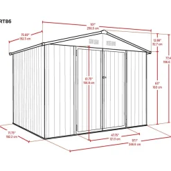 Pihavarasto Cover-It, 4.5m², teräs, tummanharmaa*Gop Discount