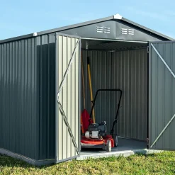 Pihavarasto Cover-It, 4.5m², teräs, tummanharmaa*Gop Discount