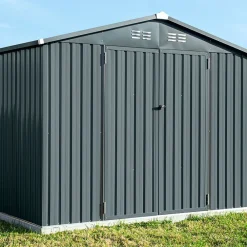 Pihavarasto Cover-It, 4.5m², teräs, tummanharmaa*Gop Discount