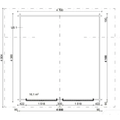 Best Pihavarasto/lato R-L, 16m², rakomallinen Rakoliiterit