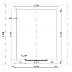 New Pihavarasto/lato R-M, 10m², rakomallinen Rakoliiterit