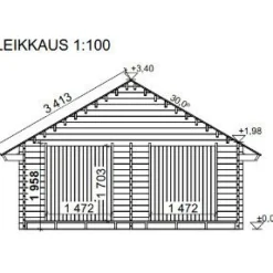 Pihavarasto/lato  S-XXL, 25m², suoraseinäinen Ulkovarastot
