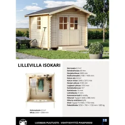 Pihavarasto 478-2 Isokari, 6.25m²*Luoman Lillevilla Discount