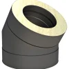 Piipun/hormin mutka 30° Ø150 mm musta*Jeremias Hot