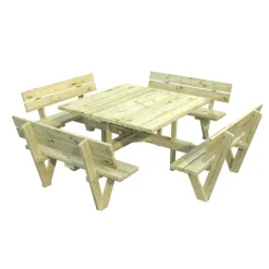 Best Piknik pöytäryhmä Arthur 274x274 cm vihreä Ruokailuryhmät Ulos