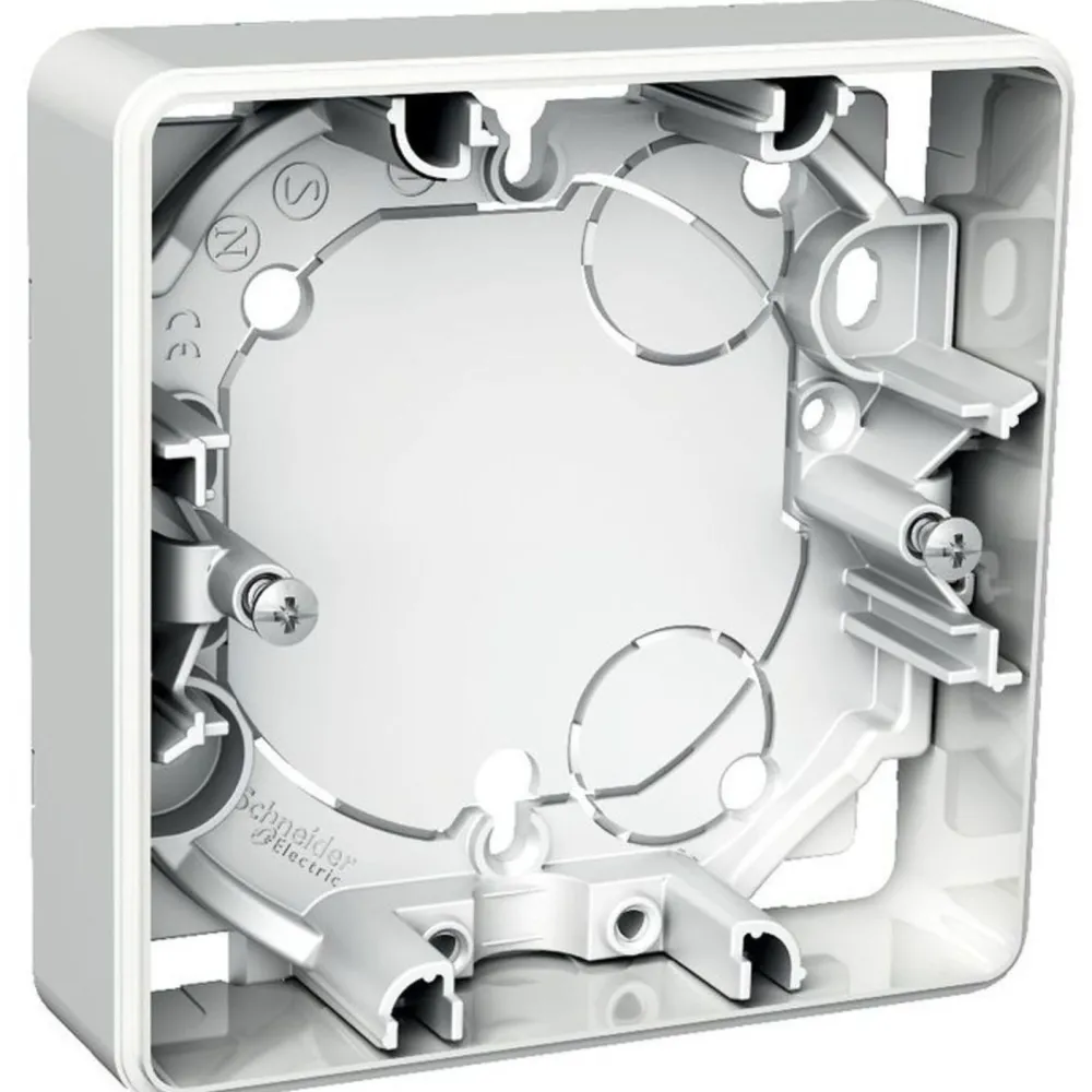 Pintakojerasia 1-osainen 21 mm valkoinen Exxact*Schneider Electric New