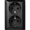 New Pistorasia RS16 2-osainen RL pinta-asennus musta Pistorasiat
