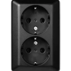 New Pistorasia RS16 2-osainen RL pinta-asennus musta Pistorasiat