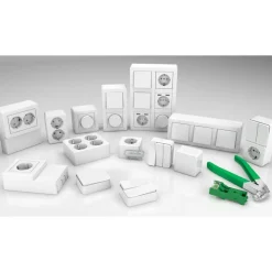 Pistorasia Exxact 2-osainen lista-asennus valkoinen*Schneider Electric Online